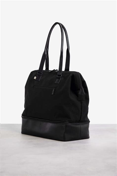 beis mini weekender bag black.